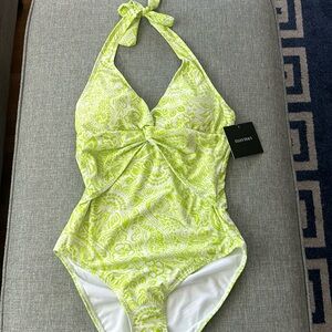 Ellen Tracy Green One Piece Swimsuit  Size 8
